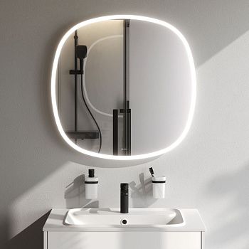 Зеркало с подсветкой Am.Pm Func M8FMOX0801WGS 80х80 подвесное