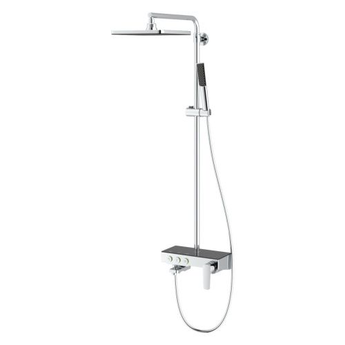 Душевая стойка Teska NIAGARA NG3501S настенная цвет черный/хром с термостатом