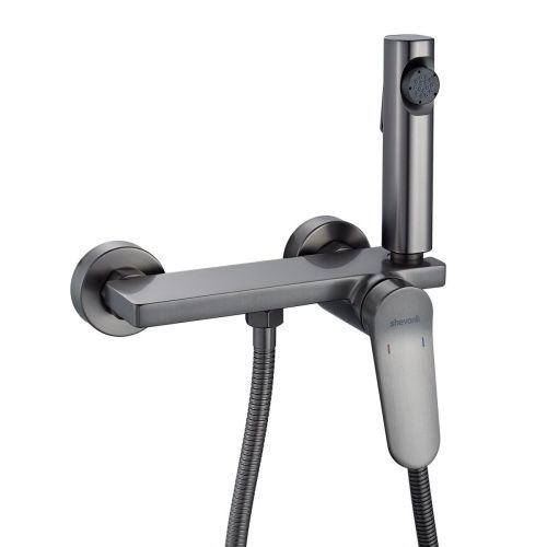 Гигиенический душ со смесителем Shevanik S43T S4305T-1 оружейная сталь - фото 2