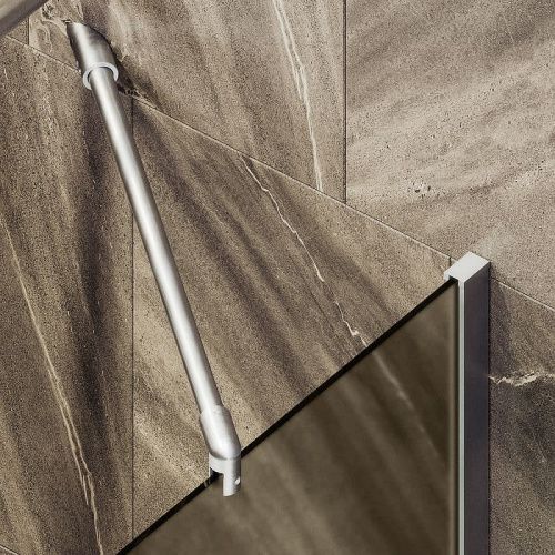 Душевая шторка на ванну Maybah Glass MGV-74-5ш 60х140 стекло тонированное профиль хром ориентация универсальная - фото 5