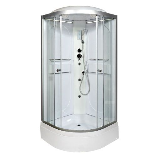 Душевая кабина AvaCan L510LED+GM 100х100 четверть круга с крышей ориентация универсальная - фото 5