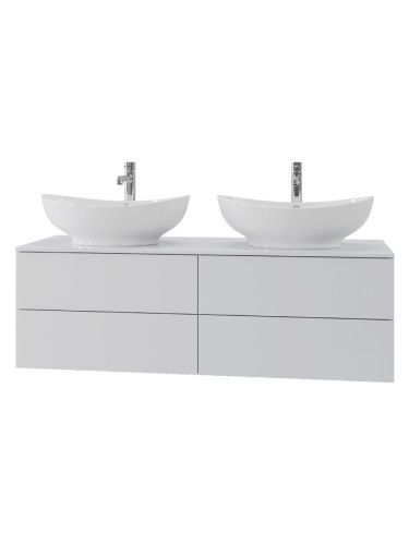 Тумба с раковиной Orange Otto Ot-130TuMDF+G56 130х50 подвесная цвет белый - фото 2