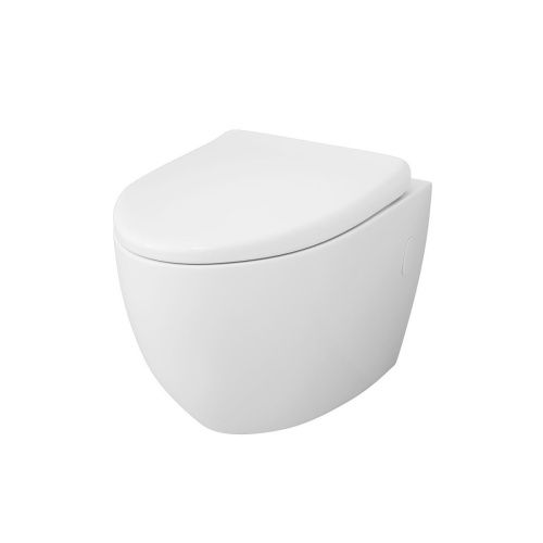 Унитаз подвесной Grossman Санфаянс GR-4451S белый с сиденьем микролифт безободковый каскадный смыв - фото 5