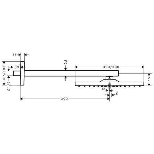 Верхний душ Hansgrohe Raindance 26238140 бронза - фото 2