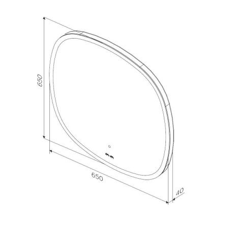 Зеркало с подсветкой Am.Pm Func M8FMOX0651WGS 70х70 подвесное