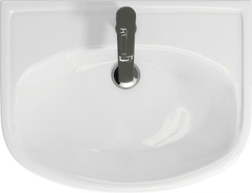 Раковина из сантехнического фарфора Onika Erica UM-ERI60/1 60х50 накладная цвет белый 1 отверстие под смеситель - фото 3