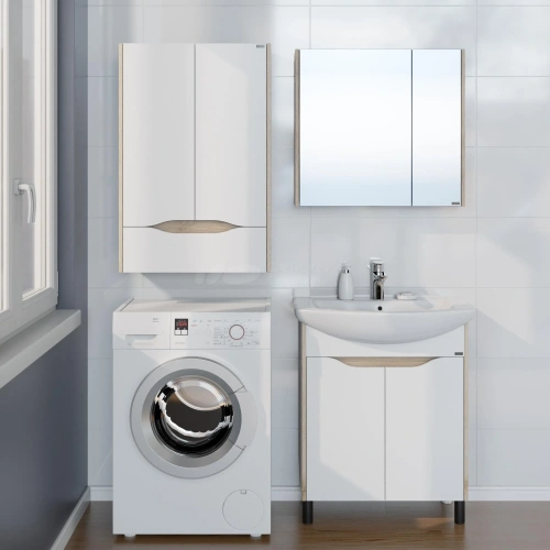 Зеркало-шкаф СанТа Сатурн 700380 30х60 подвесной цвет коричневый - фото 2