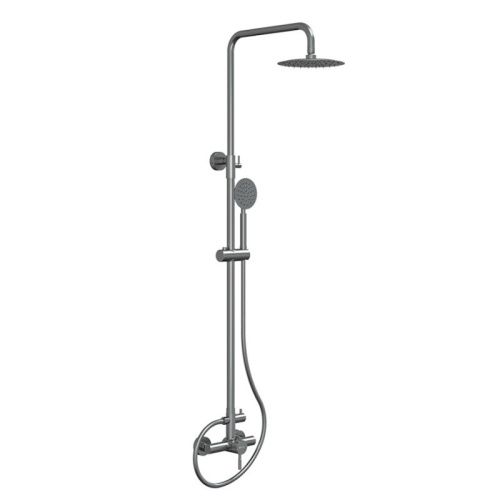 Душевая стойка Knotlor SS-06/1 настенная цвет нержавеющая сталь - фото 2