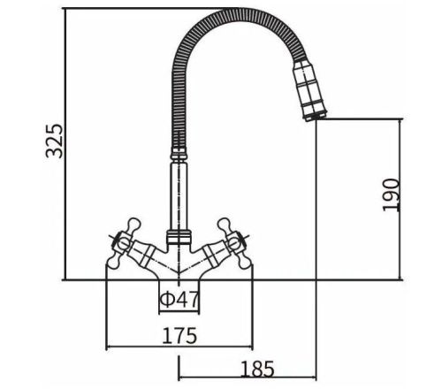 Смеситель для кухни D-Lin D156819-Q на мойку хром - фото 2