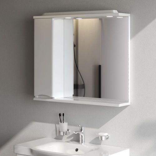 Зеркало-шкаф Am.Pm Like M80MPL0801WG 80х80 подвесной цвет белый - фото 4