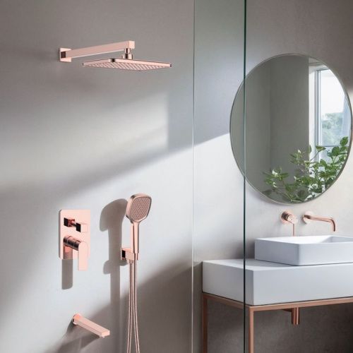 Душевая система Voda 7in1NVRG встраиваемая в стену цвет розовое золото - фото 4