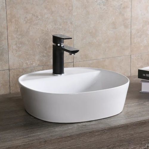 Раковина из сантехнического фарфора Cerutti SPA CR0075 40х40 накладная цвет белый 1 отверстие под смеситель - фото 4