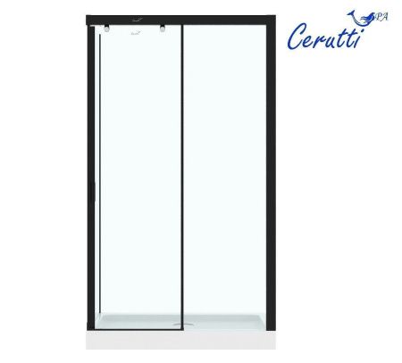 Душевой уголок Cerutti SPA MARBELLA 120B R 120х80 стекло прозрачное профиль черный без поддона