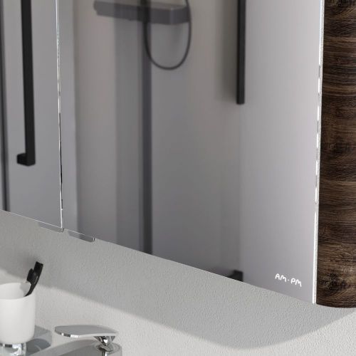 Зеркало-шкаф Am.Pm Sensation M30MCX1001NF 100х70 подвесной цвет коричневый - фото 5