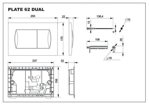 Клавиша смыва механическая Roca In-Wall 78901160B1 цвет хром - фото 2