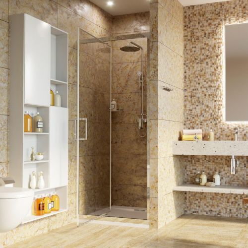 Душевая дверь Wasserkraft Salm 27I 27I04 90х200 стекло прозрачное профиль хром - фото 2