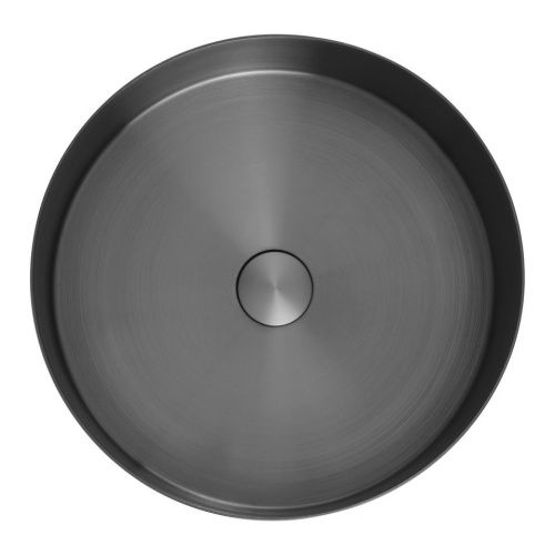 Раковина из нержавеющей стали AltroBagno Luna AltroBagnoLuna001002MtGr 40х40 накладная цвет оружейная сталь - фото 2