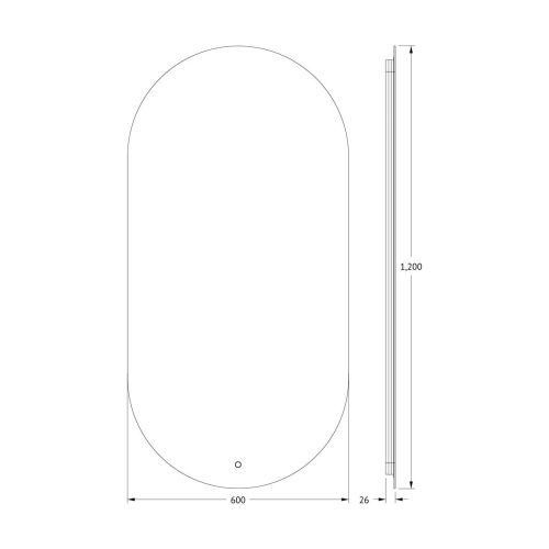 Зеркало с подсветкой Defesto OPTI DF 2916S 60х120 подвесное - фото 2