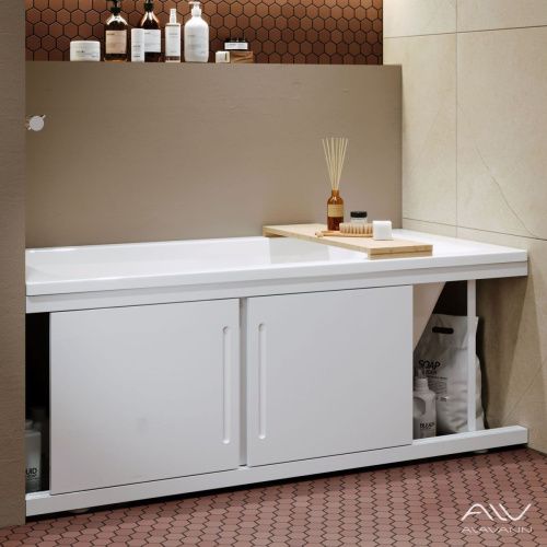 Экран под ванну Alavann Alt 150 см ALV0713001 фронтальный МДФ раздвижной белый - фото 3