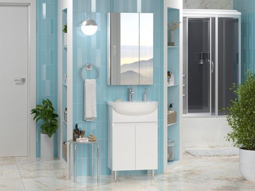 Тумба под раковину Misty Элегия Э-Эле01055-011Н 50х30 напольная цвет белый - фото 5