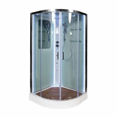 Душевая кабина AvaCan A09LED+GM 90х90 четверть круга с крышей ориентация универсальная - фото 3