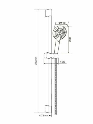 Душевой гарнитур Orange O-Shower OS802b настенный черный - фото 5