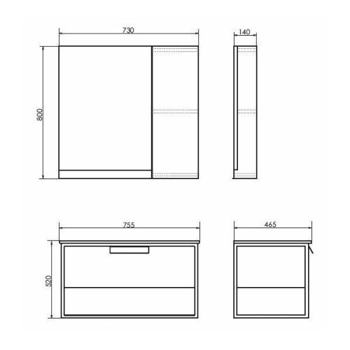 Тумба с раковиной Comforty Бонн 00-00006487CF 80х50 подвесная цвет коричневый - фото 2