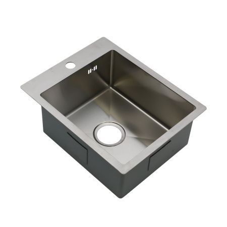 Кухонная мойка Melana ProfLine MLN-R4050H+коландер 40х50 цвет серый поверхность матовая