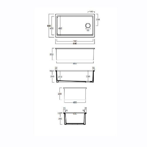 Раковина из сантехнического фаянса Simas Q600 bia 80х50 встраиваемая цвет белый - фото 3