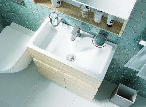 Тумба с раковиной 1MarKa Mira У83303 60х30 напольная цвет коричневый - фото 3