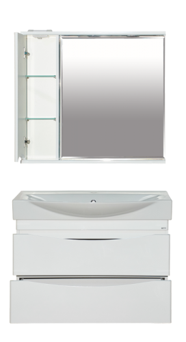 Зеркало-шкаф Misty Элвис П-Элв-01085-011Л 80х70 подвесной цвет белый - фото 5