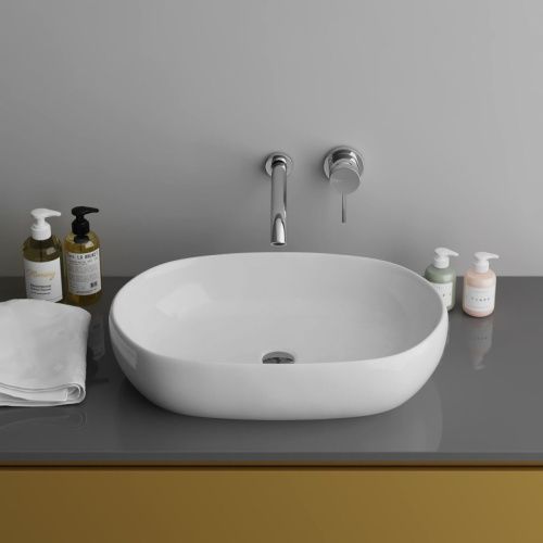 Раковина из сантехнического фаянса Grossman GR-3015 60х40 накладная цвет белый без отверстий под смеситель - фото 2