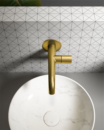 Смеситель для раковины AltroBagno Bilancia AltroBagnoBilancia010802BG встраиваемый в стену золото - фото 4