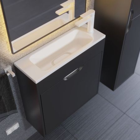 Тумба под раковину Uperwood Modul 2930205364 60х20 подвесная цвет черный