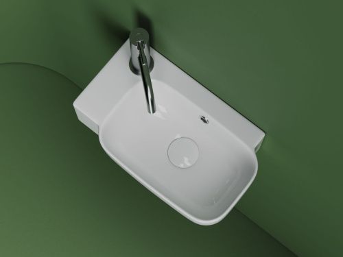 Раковина из сантехнического фарфора Ceramica Nova ELEMENT CN6074R 40х25 подвесная цвет белый 1 отверстие под смеситель - фото 5