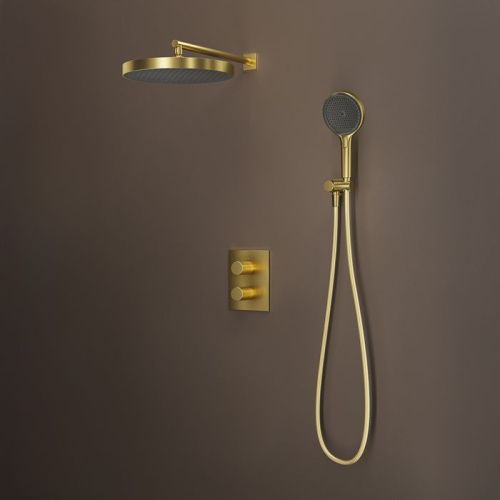 Душевая система Iddis Duna DUNMG0Ti67 встраиваемая в стену цвет золото с термостатом - фото 2