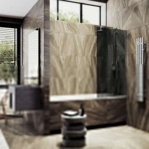 Душевая шторка на ванну Maybah Glass MGV-82-5ш 80х140 стекло тонированное профиль хром ориентация универсальная - фото 3