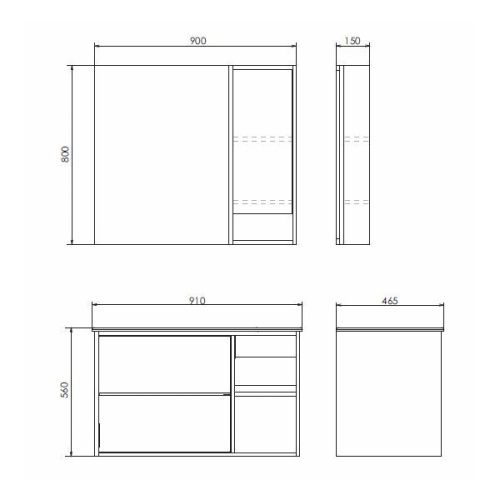 Зеркало-шкаф Comforty Гамбург 00004142227CF 90х80 подвесной цвет бежевый/белый - фото 2