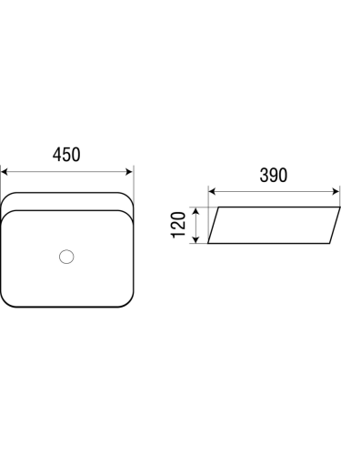 Раковина из сантехнического фаянса WeltWasser WW SK 10000003830 50х40 подвесная цвет белый без отверстий под смеситель - фото 2