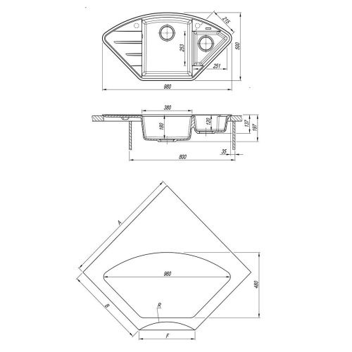 Кухонная мойка LeMark Irkana 980 9910048 100х50 цвет бежевый поверхность матовая - фото 4