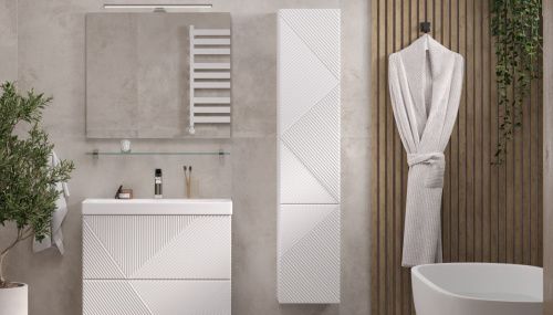 Шкаф-пенал Velvex EDGE pp.EDG.35 белый 40х150 подвесной цвет белый - фото 2