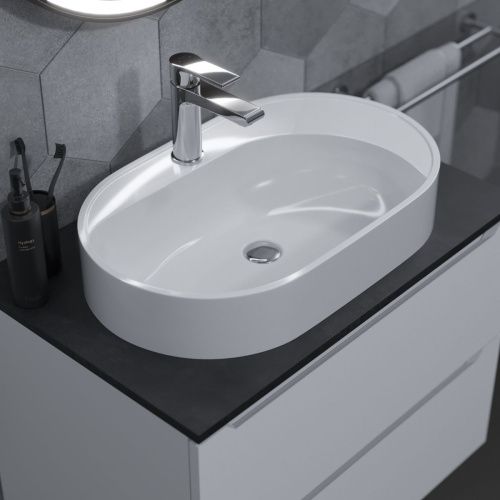 Раковина из искусственного камня Uperwood Luna 2911020344 60х40 накладная цвет белый - фото 5