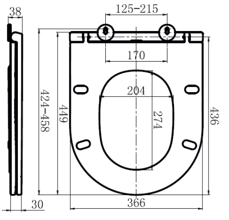 Крышка сиденье Am.Pm Inspire C507853WH