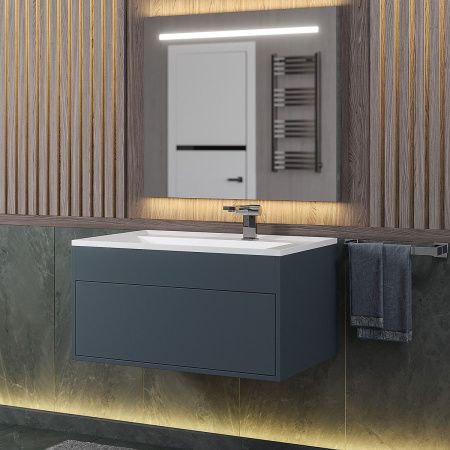 Тумба под раковину Uperwood Lotus 39340205462 80х50 подвесная цвет серый