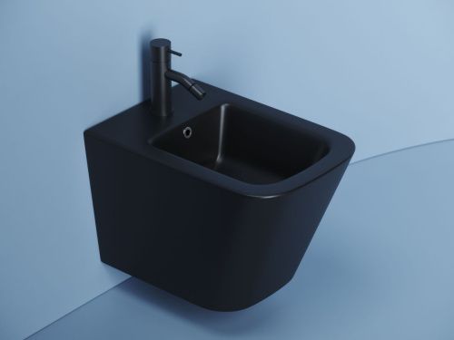 Биде подвесное Ceramica Nova UNION CN4010MB цвет черный - фото 2