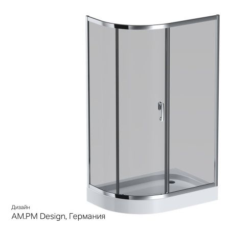 Душевой уголок Am.Pm Like W83G-302U120CG64 120х80 стекло тонированное профиль хром без поддона