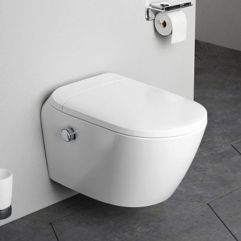 Унитаз подвесной Am.Pm Sensation CCC301700SC белый с сиденьем микролифт безободковый каскадный смыв