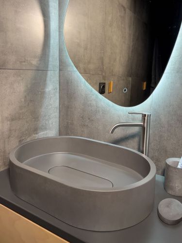 Раковина из искусственного камня Uperwood London 291020215 60х40 накладная цвет серый - фото 4