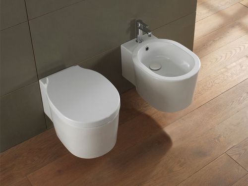 Чаша унитаза подвесная Scarabeo Bucket 8812/CL* цвет белый без сиденья безободковая каскадный смыв - фото 2