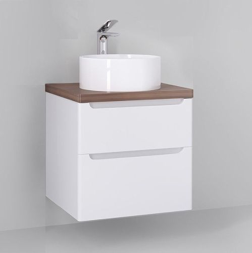 Тумба под раковину Jorno WOOD wood.01.60/P/W 60х50 подвесная цвет белый - фото 2